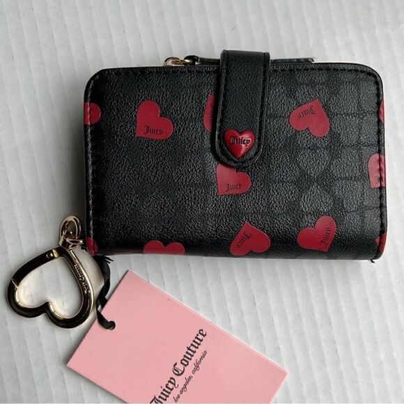 Juicy Couture Heart Liquorice Bifold Wallet - Picture 2 of 8